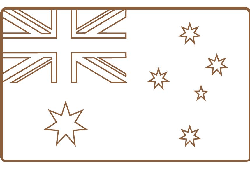 Illustration of an Australian flag 